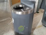 市政道路圓柱形垃圾回收桶