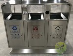 戶外校園環(huán)衛(wèi)三分類(lèi)不銹鋼垃圾桶