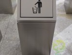 商場單筒搖蓋式不銹鋼垃圾桶