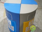 圓柱形組合式分類鋼制垃圾桶