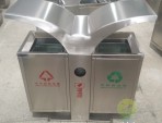 戶外市政環(huán)衛(wèi)不銹鋼雙分類(lèi)垃圾箱