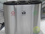 機(jī)場(chǎng)商場(chǎng)室內(nèi)三分類不銹鋼垃圾桶