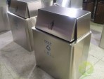 304推拉蓋方形不銹鋼垃圾桶