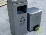 室內(nèi)噴塑不銹鋼分類垃圾桶定制