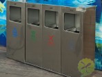 戶外廣場(chǎng)組合式不銹鋼分類垃圾桶
