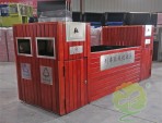 高鐵站高站臺鋼木分類垃圾箱