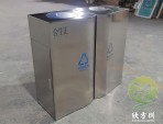 商場(chǎng)搖擺蓋組合式不銹鋼分類垃圾桶