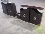 戶外室內(nèi)噴粉組合式套裝不銹鋼分類垃圾桶