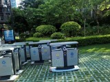 高檔鋼制垃圾桶讓普洱街道更顯大氣