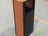 室內方形塑木鋼板果皮箱