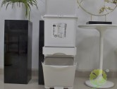 家用日式帶滑輪分類塑料垃圾桶
