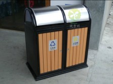 搖蓋戶(hù)外分類(lèi)鋼木垃圾桶