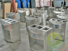 湖北武漢透明三分類不銹鋼垃圾桶