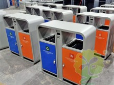 出口貿(mào)易戶外鍍鋅板分類垃圾桶