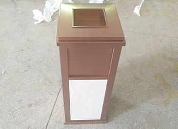 電鍍鈦金電梯口不銹鋼果皮箱主圖