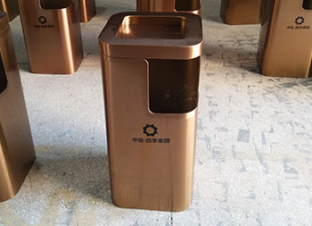 小區(qū)電梯口方形不銹鋼果皮箱主圖