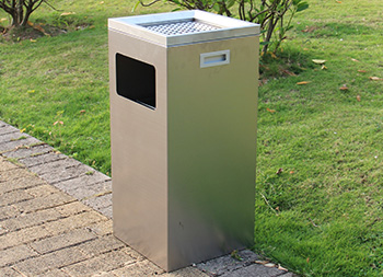 室內(nèi)方形不銹鋼煙灰垃圾桶主圖