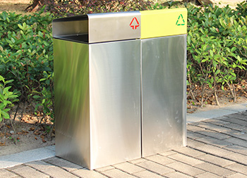 市政街道不銹鋼分類垃圾箱主圖