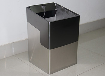 室內立式方形不銹鋼垃圾桶主圖