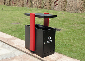 校園烤漆鋼板分類垃圾箱主圖