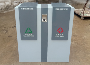 戶外方形分類鋼制垃圾桶主圖