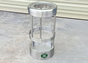 深圳地鐵站透明不銹鋼垃圾桶主圖