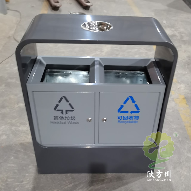 戶外噴塑不銹鋼分類垃圾桶-圖5