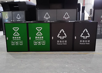 組合式直投口304不銹鋼分類垃圾桶主圖