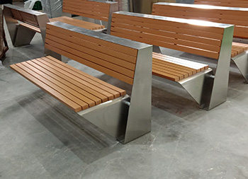 戶外園林不銹鋼等候椅主圖