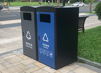 深圳市政道路240升兩分類箱體套桶桶罩主圖