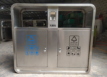 富士康304戶外不銹鋼分類垃圾桶主圖