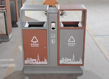 城市街道戶外不銹鋼分類垃圾箱主圖