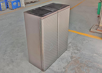 室內(nèi)電鍍腐刻單筒不銹鋼分類垃圾桶主圖