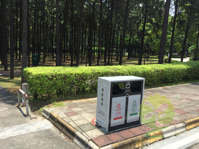 玻璃鋼仿大理石垃圾桶圖片