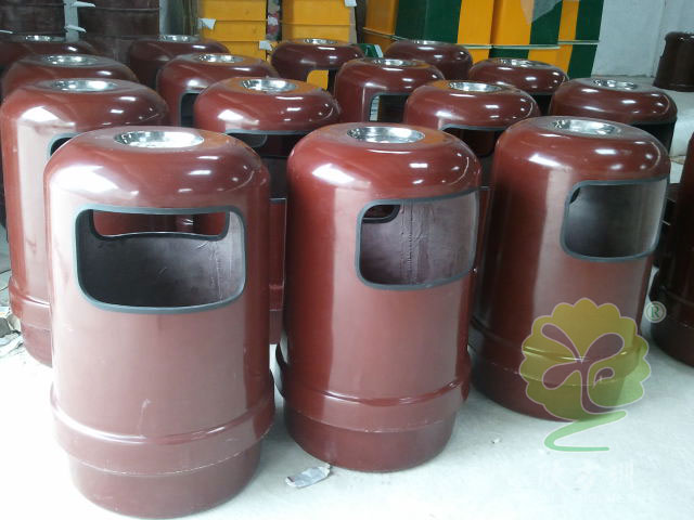 玻璃鋼圓形垃圾桶圖片