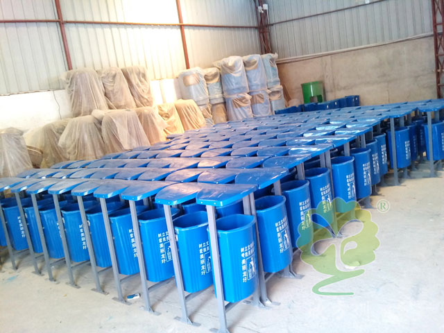 玻璃鋼單桶果皮箱圖片