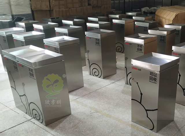 不銹鋼室內(nèi)分類(lèi)垃圾桶 不銹鋼室內(nèi)分類(lèi)垃圾桶
