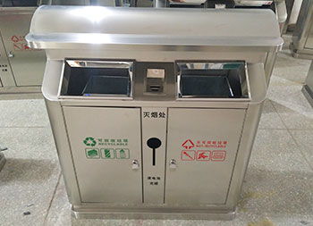 加厚戶外分類不銹鋼垃圾回收箱主圖