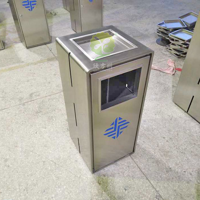 電梯口方形不銹鋼垃圾桶