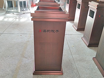 物業(yè)電梯口方形不銹鋼果皮箱主圖