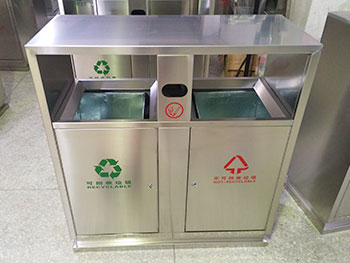 戶外市政街道分類不銹鋼垃圾箱主圖