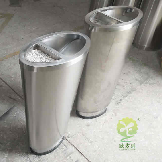 酒店橢圓形室內(nèi)不銹鋼垃圾桶