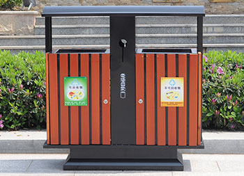 物業(yè)戶(hù)外分類(lèi)鋼木垃圾箱主圖