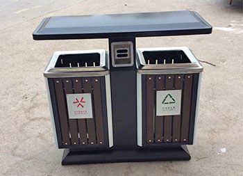 物業(yè)小區(qū)分類鋼木垃圾箱主圖