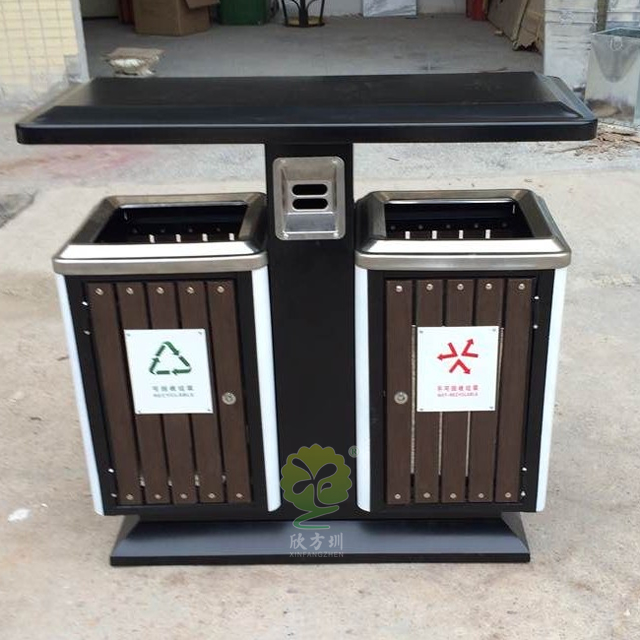 物業(yè)小區(qū)分類鋼木垃圾箱