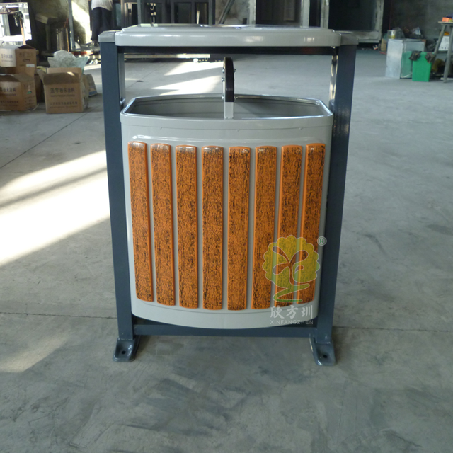 防盜小型分類鋼木垃圾桶