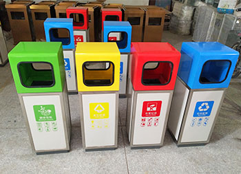 戶外噴塑分類鋼制垃圾桶主圖