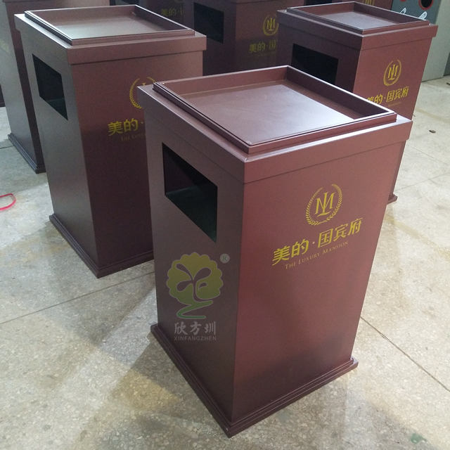 噴塑物業(yè)室內(nèi)方形鋼制果皮箱