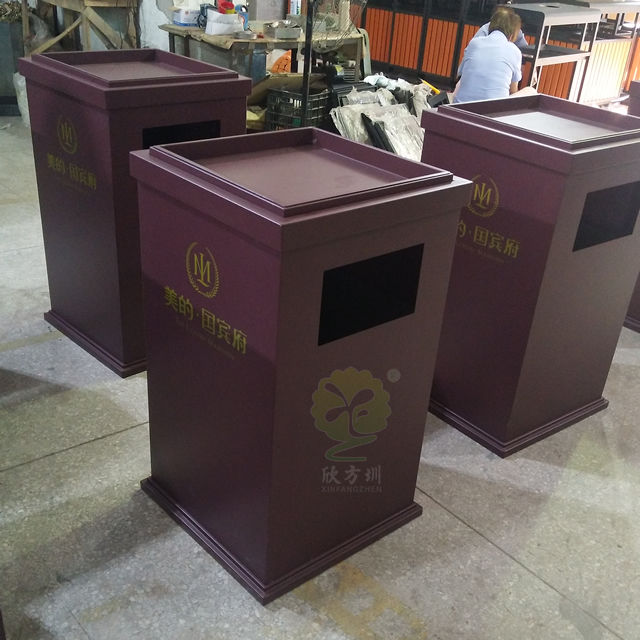 噴塑物業(yè)室內(nèi)方形鋼制果皮箱