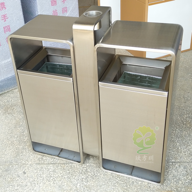 戶外街道環(huán)衛(wèi)分類鋼制垃圾桶